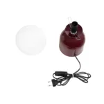 GloboStar® MAGIC 204-0135 Μοντέρνο Eπιτραπέζιο Φωτιστικό Μονόφωτο 1 x E27 IP20 Κόκκινο Μέταλλο με Λευκό Γυαλί - Μ13 x Π13 x Υ28cm - Image 9