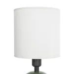 GloboStar® LOREN 204-0136 Μοντέρνο Eπιτραπέζιο Φωτιστικό Μονόφωτο 1 x E27 IP20 Πράσινο Μέταλλο με Μπεζ Ύφασμα - Μ15 x Π15 x Υ31cm - Image 6