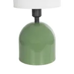 GloboStar® LOREN 204-0136 Μοντέρνο Eπιτραπέζιο Φωτιστικό Μονόφωτο 1 x E27 IP20 Πράσινο Μέταλλο με Μπεζ Ύφασμα - Μ15 x Π15 x Υ31cm - Image 7