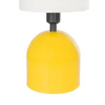 GloboStar® LOREN 204-0137 Μοντέρνο Eπιτραπέζιο Φωτιστικό Μονόφωτο 1 x E27 IP20 Κίτρινο Μέταλλο με Μπεζ Ύφασμα - Μ15 x Π15 x Υ31cm - Image 7