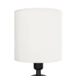 GloboStar® LOREN 204-0138 Μοντέρνο Eπιτραπέζιο Φωτιστικό Μονόφωτο 1 x E27 IP20 Μαύρο Μέταλλο με Μπεζ Ύφασμα - Μ15 x Π15 x Υ31cm - Image 6