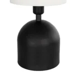 GloboStar® LOREN 204-0138 Μοντέρνο Eπιτραπέζιο Φωτιστικό Μονόφωτο 1 x E27 IP20 Μαύρο Μέταλλο με Μπεζ Ύφασμα - Μ15 x Π15 x Υ31cm - Image 7