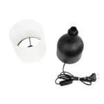 GloboStar® LOREN 204-0138 Μοντέρνο Eπιτραπέζιο Φωτιστικό Μονόφωτο 1 x E27 IP20 Μαύρο Μέταλλο με Μπεζ Ύφασμα - Μ15 x Π15 x Υ31cm - Image 9