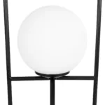 GloboStar® SPIDY 204-0139 Μοντέρνο Eπιτραπέζιο Φωτιστικό Μονόφωτο 1 x E27 IP20 Μαύρο Μέταλλο με Λευκό Γυαλί - Μ20 x Π20 x Υ37cm - Image 6