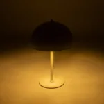 GloboStar® GASCEIO 204-0140 Μοντέρνο Eπιτραπέζιο Φωτιστικό Μονόφωτο 1 x E27 IP20 Μπεζ Μέταλλο - Μ25 x Π25 x Υ39cm - Image 2