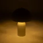 GloboStar® GASCO 204-0149 Μοντέρνο Eπιτραπέζιο Φωτιστικό Μονόφωτο 1 x E27 IP20 Μπεζ Μέταλλο - Μ25 x Π25 x Υ35cm - Image 2