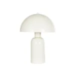 GloboStar® GASCO 204-0149 Μοντέρνο Eπιτραπέζιο Φωτιστικό Μονόφωτο 1 x E27 IP20 Μπεζ Μέταλλο - Μ25 x Π25 x Υ35cm - Image 3