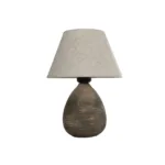 GloboStar® LISBON 204-0150 Vintage Eπιτραπέζιο Φωτιστικό Μονόφωτο 1 x E27 IP20 Καφέ Κεραμικό με Μπεζ Ύφασμα - Μ22 x Π22 x Υ30cm - Image 3