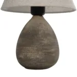 GloboStar® LISBON 204-0150 Vintage Eπιτραπέζιο Φωτιστικό Μονόφωτο 1 x E27 IP20 Καφέ Κεραμικό με Μπεζ Ύφασμα - Μ22 x Π22 x Υ30cm - Image 7