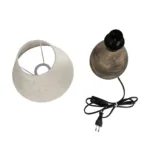 GloboStar® LISBON 204-0150 Vintage Eπιτραπέζιο Φωτιστικό Μονόφωτο 1 x E27 IP20 Καφέ Κεραμικό με Μπεζ Ύφασμα - Μ22 x Π22 x Υ30cm - Image 9