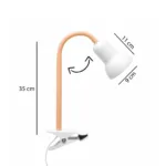 GloboStar® TAVOLO 204-0151 Παιδικό Eπιτραπέζιο Φωτιστικό Μονόφωτο 1 x E27 IP20 Πορτοκαλί & Λευκό Πλαστικό - Μ11 x Π9 x Υ35cm - Image 2