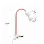 GloboStar® TAVOLO 204-0154 Παιδικό Eπιτραπέζιο Φωτιστικό Μονόφωτο 1 x E27 IP20 Ροζ & Λευκό Πλαστικό - Μ11 x Π9 x Υ35cm - Image 2