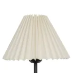 GloboStar® ORACLE 204-0156 Μοντέρνο Eπιτραπέζιο Φωτιστικό Μονόφωτο 1 x E27 IP20 Μαύρο Μέταλλο με Μπεζ Ύφασμα - Μ22 x Π22 x Υ36cm - Image 6