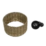 GloboStar® POMEGRANDE 204-0157 Boho Κρεμαστό Φωτιστικό Kαπέλο Μονόφωτο 1 x E27 IP20 Μπεζ Rattan - Μ30 x Π30 x Υ16cm - Image 10