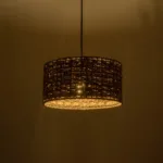 GloboStar® POMEGRANDE 204-0157 Boho Κρεμαστό Φωτιστικό Kαπέλο Μονόφωτο 1 x E27 IP20 Μπεζ Rattan - Μ30 x Π30 x Υ16cm - Image 2