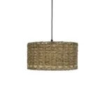GloboStar® POMEGRANDE 204-0157 Boho Κρεμαστό Φωτιστικό Kαπέλο Μονόφωτο 1 x E27 IP20 Μπεζ Rattan - Μ30 x Π30 x Υ16cm - Image 4