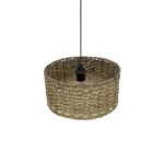 GloboStar® POMEGRANDE 204-0157 Boho Κρεμαστό Φωτιστικό Kαπέλο Μονόφωτο 1 x E27 IP20 Μπεζ Rattan - Μ30 x Π30 x Υ16cm - Image 6