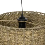 GloboStar® POMEGRANDE 204-0157 Boho Κρεμαστό Φωτιστικό Kαπέλο Μονόφωτο 1 x E27 IP20 Μπεζ Rattan - Μ30 x Π30 x Υ16cm - Image 8