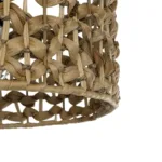 GloboStar® POMEGRANDE 204-0160 Boho Κρεμαστό Φωτιστικό Kαπέλο Μονόφωτο 1 x E27 IP20 Καφέ Rattan - Μ29 x Π29 x Υ16cm - Image 7