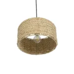 GloboStar® POMEGRANDE 204-0161 Boho Κρεμαστό Φωτιστικό Kαπέλο Μονόφωτο 1 x E27 IP20 Μπεζ Rattan - Μ29 x Π29 x Υ16cm - Image 5