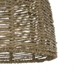 GloboStar® MEKA 204-0162 Boho Κρεμαστό Φωτιστικό Καμπάνα Μονόφωτο 1 x E27 IP20 Καφε Σχοινί - Μ31 x Π31 x Υ26cm - Image 7