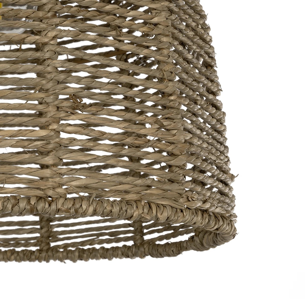 GloboStar® MEKA 204-0162 Boho Κρεμαστό Φωτιστικό Καμπάνα Μονόφωτο 1 x E27 IP20 Καφε Σχοινί - Μ31 x Π31 x Υ26cm - Image 7