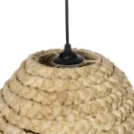 GloboStar® MEKA 204-0163 Boho Κρεμαστό Φωτιστικό Καμπάνα Μονόφωτο 1 x E27 IP20 Μπεζ Rattan - Μ30 x Π30 x Υ25cm - Image 8