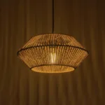 GloboStar® CASTRO 204-0164 Boho Κρεμαστό Φωτιστικό Kαπέλο Μονόφωτο 1 x E27 IP20 Μπεζ Σχοινί - Μ31 x Π31 x Υ26cm - Image 2