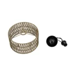 GloboStar® POMEGRANDE 204-0166 Boho Κρεμαστό Φωτιστικό Kαπέλο Μονόφωτο 1 x E27 IP20 Μπεζ Σχοινί - Μ30 x Π30 x Υ16cm - Image 10