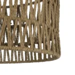 GloboStar® POMEGRANDE 204-0166 Boho Κρεμαστό Φωτιστικό Kαπέλο Μονόφωτο 1 x E27 IP20 Μπεζ Σχοινί - Μ30 x Π30 x Υ16cm - Image 7