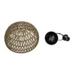 GloboStar® SAND 204-0167 Boho Κρεμαστό Φωτιστικό Καμπάνα Μονόφωτο 1 x E27 IP20 Μπεζ Σχοινί - Μ29 x Π29 x Υ16cm - Image 10