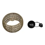 GloboStar® DARIO 204-0168 Boho Κρεμαστό Φωτιστικό Kαπέλο Μονόφωτο 1 x E27 IP20 Καφέ Σχοινί - Μ30 x Π30 x Υ15cm - Image 10