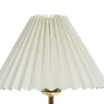 GloboStar® LIVL 204-0169 Μοντέρνο Eπιτραπέζιο Φωτιστικό Μονόφωτο 1 x E27 IP20 Χρυσό Μέταλλο με Μπεζ Ύφασμα - Μ22 x Π22 x Υ34cm - Image 6
