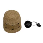 GloboStar® PANIER 204-0170 Boho Κρεμαστό Φωτιστικό Καμπάνα Μονόφωτο 1 x E27 IP20 Μπεζ Σχοινί - Μ32 x Π32 x Υ30cm - Image 11