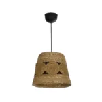 GloboStar® PANIER 204-0170 Boho Κρεμαστό Φωτιστικό Καμπάνα Μονόφωτο 1 x E27 IP20 Μπεζ Σχοινί - Μ32 x Π32 x Υ30cm - Image 3