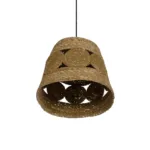 GloboStar® PANIER 204-0170 Boho Κρεμαστό Φωτιστικό Καμπάνα Μονόφωτο 1 x E27 IP20 Μπεζ Σχοινί - Μ32 x Π32 x Υ30cm - Image 5