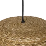 GloboStar® PANIER 204-0170 Boho Κρεμαστό Φωτιστικό Καμπάνα Μονόφωτο 1 x E27 IP20 Μπεζ Σχοινί - Μ32 x Π32 x Υ30cm - Image 9