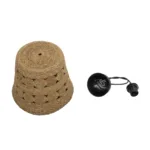 GloboStar® PANIER 204-0171 Boho Κρεμαστό Φωτιστικό Καμπάνα Μονόφωτο 1 x E27 IP20 Μπεζ Σχοινί - Μ32 x Π32 x Υ30cm - Image 11