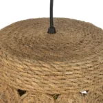GloboStar® PANIER 204-0171 Boho Κρεμαστό Φωτιστικό Καμπάνα Μονόφωτο 1 x E27 IP20 Μπεζ Σχοινί - Μ32 x Π32 x Υ30cm - Image 9