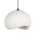 GLOBOSTAR® STONE 204-0176 Μοντέρνο Κρεμαστό Φωτιστικό Οροφής με Ντουί 1 x E27 AC 220-240V IP20 - Λευκό - Μ31.5 x Π35 x Υ26cm - Image 4