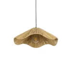 GloboStar® PAJERO 204-0177 Boho Κρεμαστό Φωτιστικό Οροφής Μονόφωτο 1 x E27 AC 220-240V IP20 Μπεζ - Μ50 x Π50 x Υ22cm