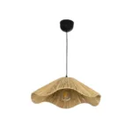 GloboStar® PAJERO 204-0177 Boho Κρεμαστό Φωτιστικό Οροφής Μονόφωτο 1 x E27 AC 220-240V IP20 Μπεζ - Μ50 x Π50 x Υ22cm - Image 3
