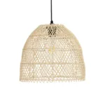 GloboStar® CESTINO 204-0178 Boho Κρεμαστό Φωτιστικό Οροφής Μονόφωτο 1 x E27 AC 220-240V IP20 Μπεζ - Μ30 x Π30 x Υ25cm - Image 3