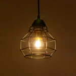 GloboStar® BUR 204-0180 Μοντέρνο Κρεμαστό Φωτιστικό Οροφής Μονόφωτο 1 x E27 AC 220-240V IP20 Μαύρο - Μ17 x Π17 x Υ23cm