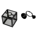 GloboStar® JAULA 204-0181 Μοντέρνο Κρεμαστό Φωτιστικό Οροφής Μονόφωτο 1 x E27 AC 220-240V IP20 Μαύρο - Μ17 x Π17 x Υ23cm - Image 11
