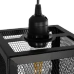 GloboStar® JAULA 204-0181 Μοντέρνο Κρεμαστό Φωτιστικό Οροφής Μονόφωτο 1 x E27 AC 220-240V IP20 Μαύρο - Μ17 x Π17 x Υ23cm - Image 9