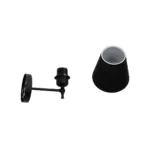 GloboStar® ELEGANTE 204-0185 Μοντέρνο Φωτιστικό Τοίχου Απλίκα Μονόφωτο 1 x E27 AC 220-240V IP20 Μαύρο - Μ14 x Π14 x Υ26cm - Image 6