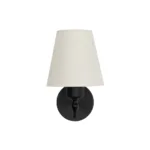 GloboStar® ELEGANTE 204-0186 Μοντέρνο Φωτιστικό Τοίχου Απλίκα Μονόφωτο 1 x E27 AC 220-240V IP20 Μπεζ & Μαύρο - Μ14 x Π14 x Υ26cm - Image 2