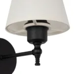 GloboStar® ELEGANTE 204-0186 Μοντέρνο Φωτιστικό Τοίχου Απλίκα Μονόφωτο 1 x E27 AC 220-240V IP20 Μπεζ & Μαύρο - Μ14 x Π14 x Υ26cm - Image 5