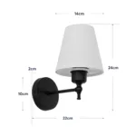 GloboStar® ELEGANTE 204-0186 Μοντέρνο Φωτιστικό Τοίχου Απλίκα Μονόφωτο 1 x E27 AC 220-240V IP20 Μπεζ & Μαύρο - Μ14 x Π14 x Υ26cm - Image 7
